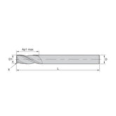 General-Purpose Solid Carbide End Mills GP End Mills • Series D003 D013 • Chamfered • 3 Flute • Metric Weldon  (TiAlN) - Big-tools Industrial Supply Tools for Metal Cutting